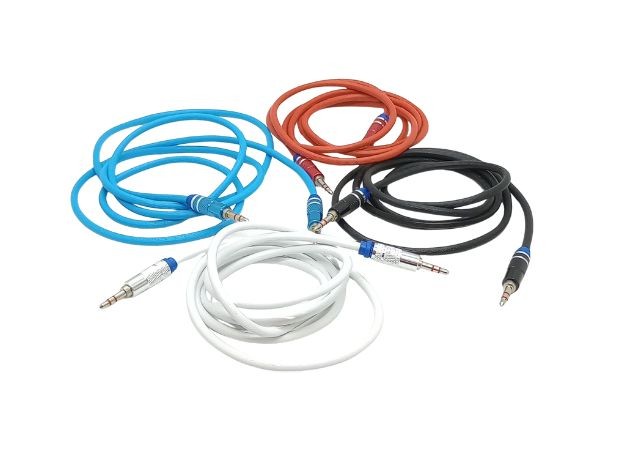 &uu CABLE MINIPLUG A MINIPLUG ENGOMADO 1.5M PUNTA METAL